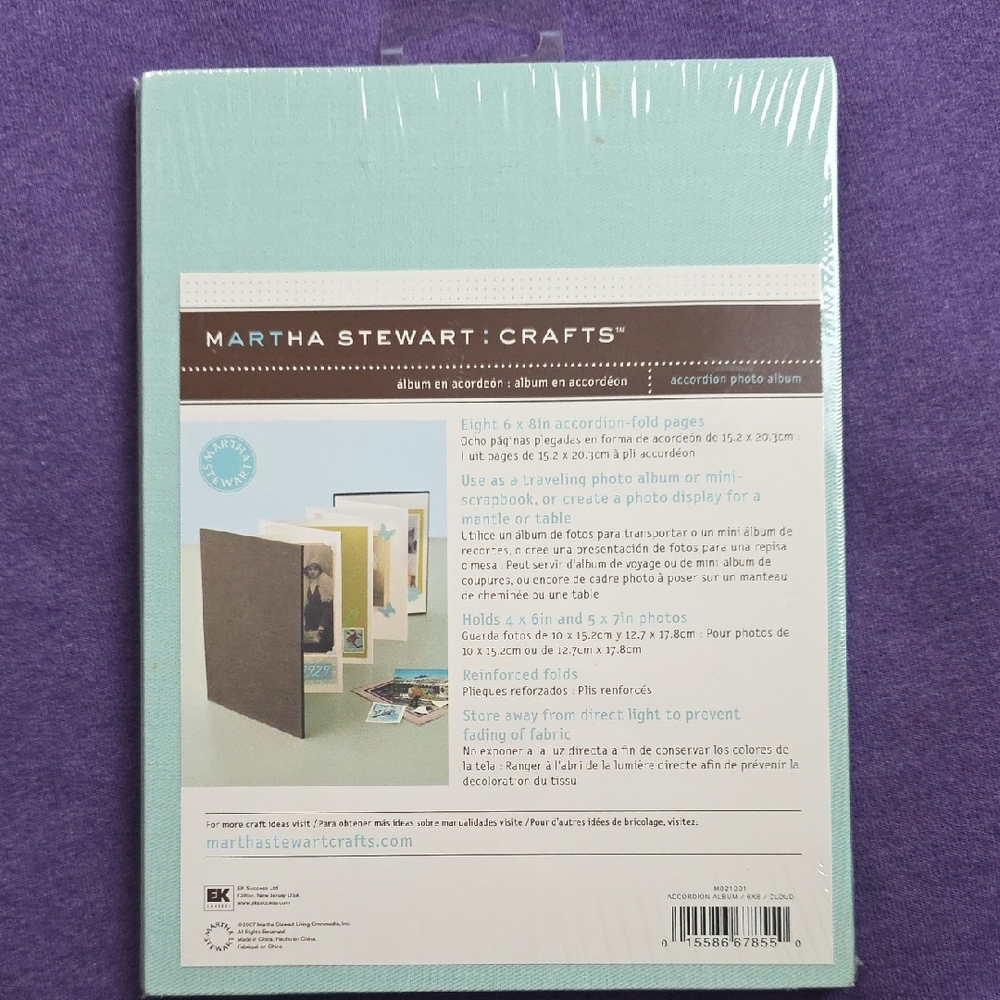 Martha Stewart Aqua Accordion Photo‎ Album